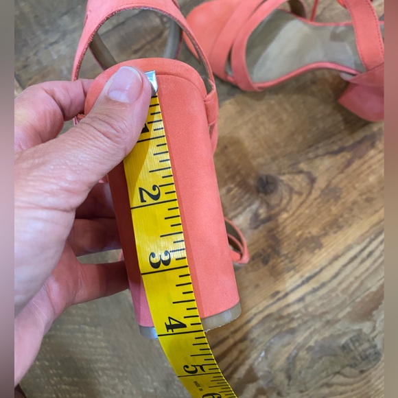 Gianni Bini Block Heel Sandal Size 9 Coral - Picture 11 of 12